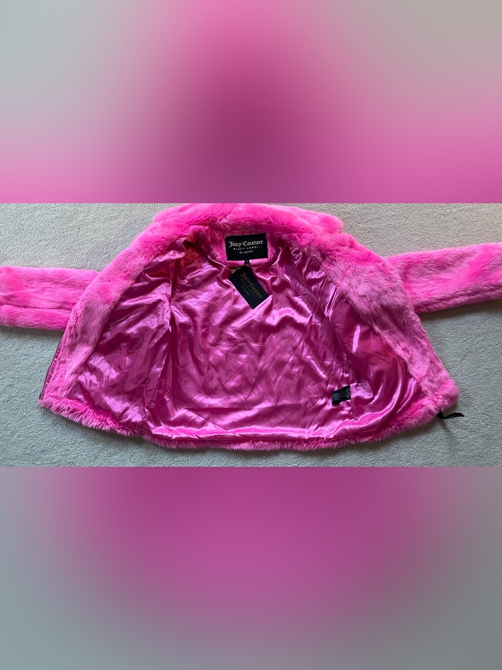 Juicy Couture Vibrant Pink Teddy Jacket - Picture 5 of 9